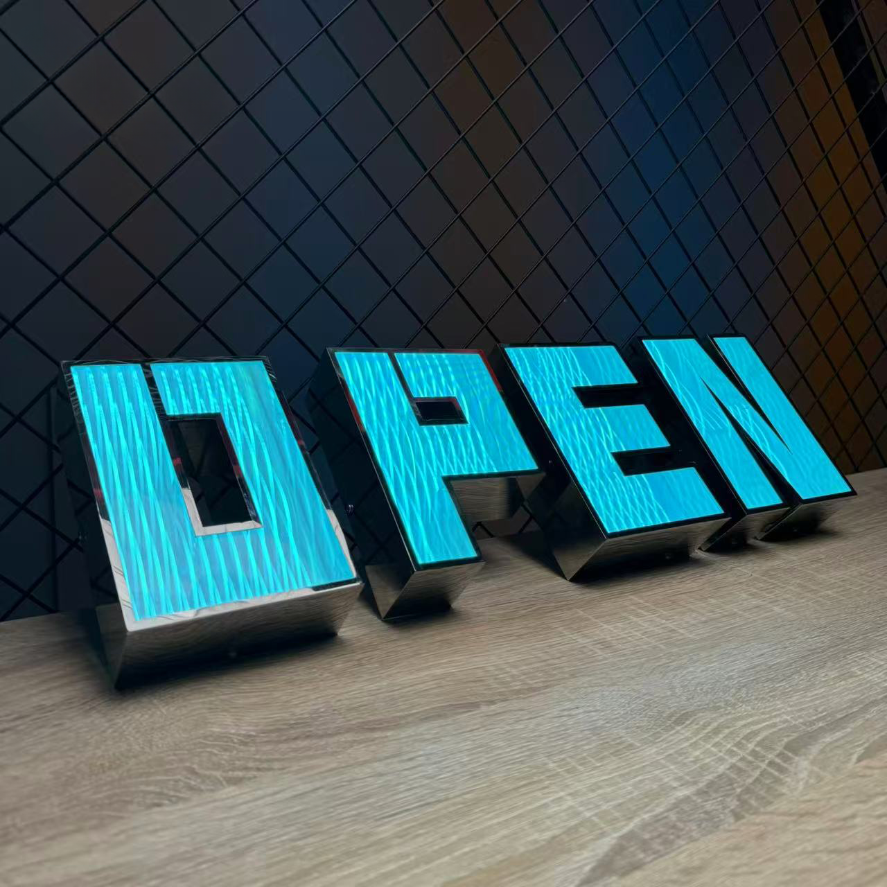 Colorful 3D storefront sign